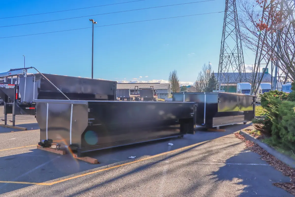 Roll-off dumpster ready for waste disposal at job site for Yard Waste Dumpster Rental in Oceano